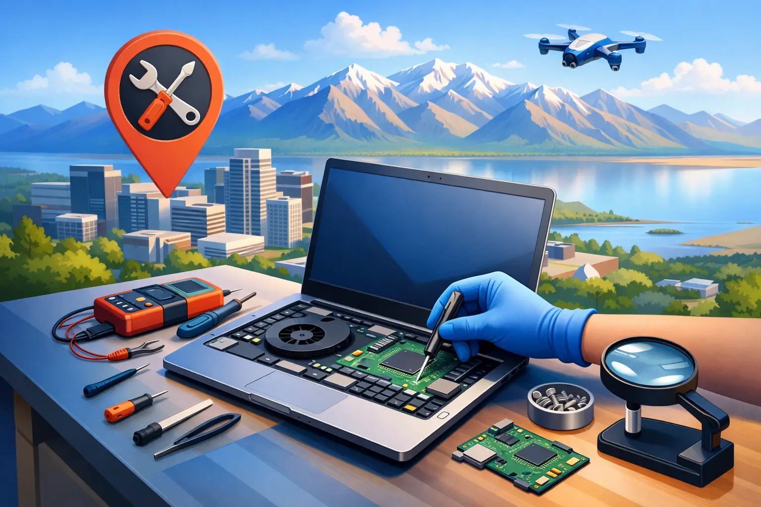 Laptop Hardware Repair Near Me in Salt Lake