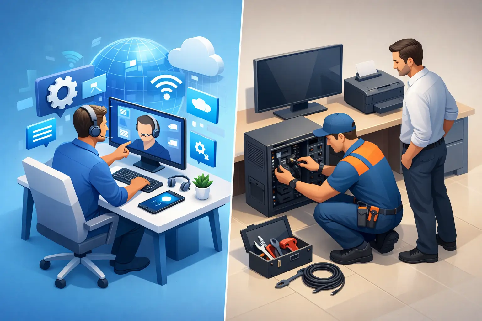 Remote Support vs Onsite Repair